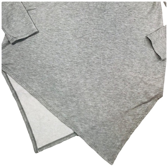 Joie 'Tammy B' Asymmetrical Oversized Sweatshirt Top In Heather Gray Small - Picture 12 of 13